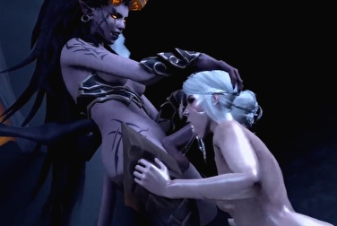 Демонша с членом жёстко овладела милашкой Цири